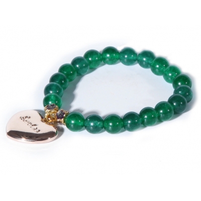 SUNHOO Fashion Women Handmade Green agate & Zinc alloy Bead Bracelet